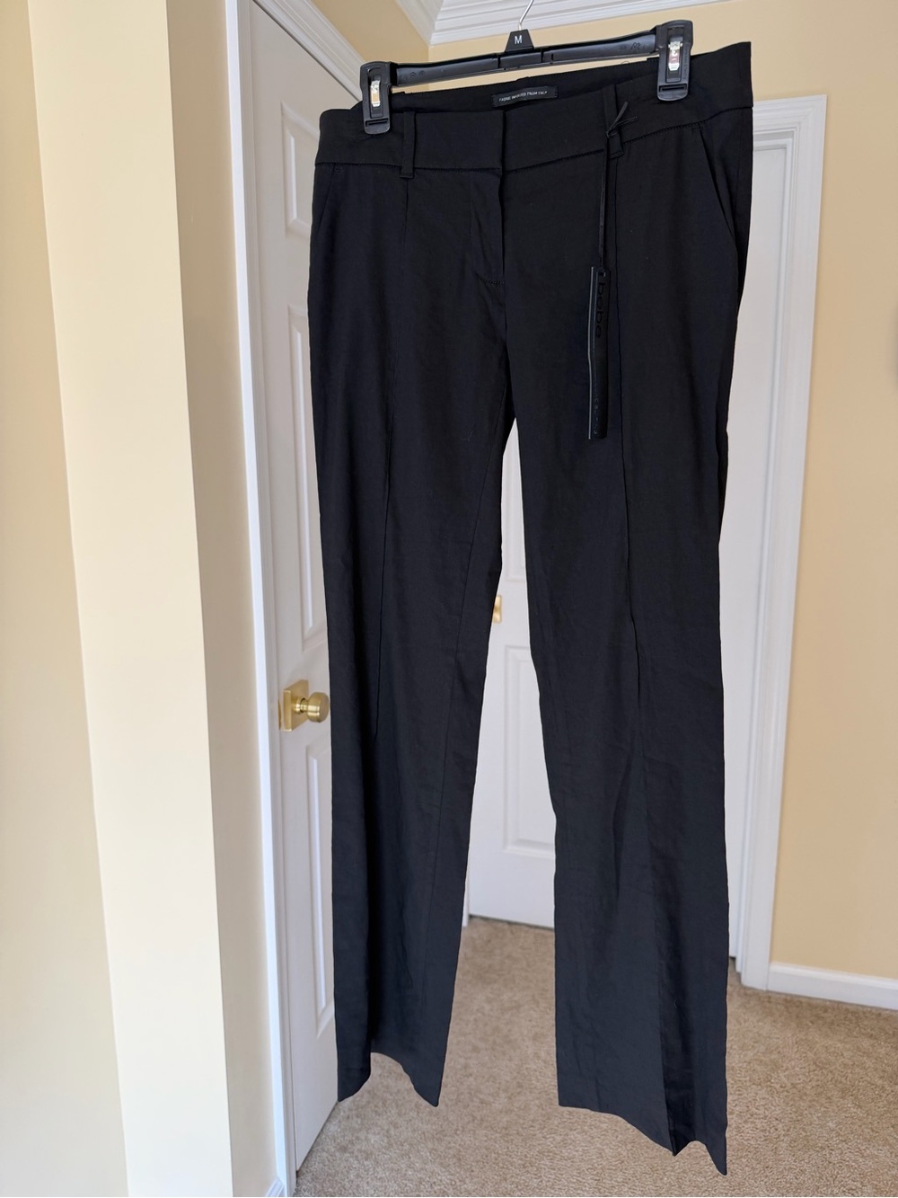 bebe Black Straight-Leg Dress Trousers